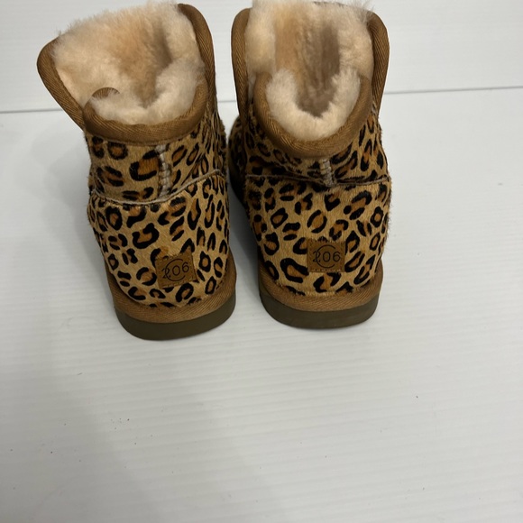 206 Collective cheetah print ankle boots 7B  M brown black and tan color - Picture 5 of 8